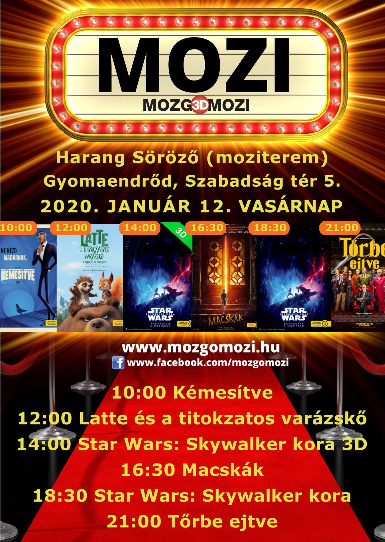 Mozgó(3D)Mozi - 2020 január