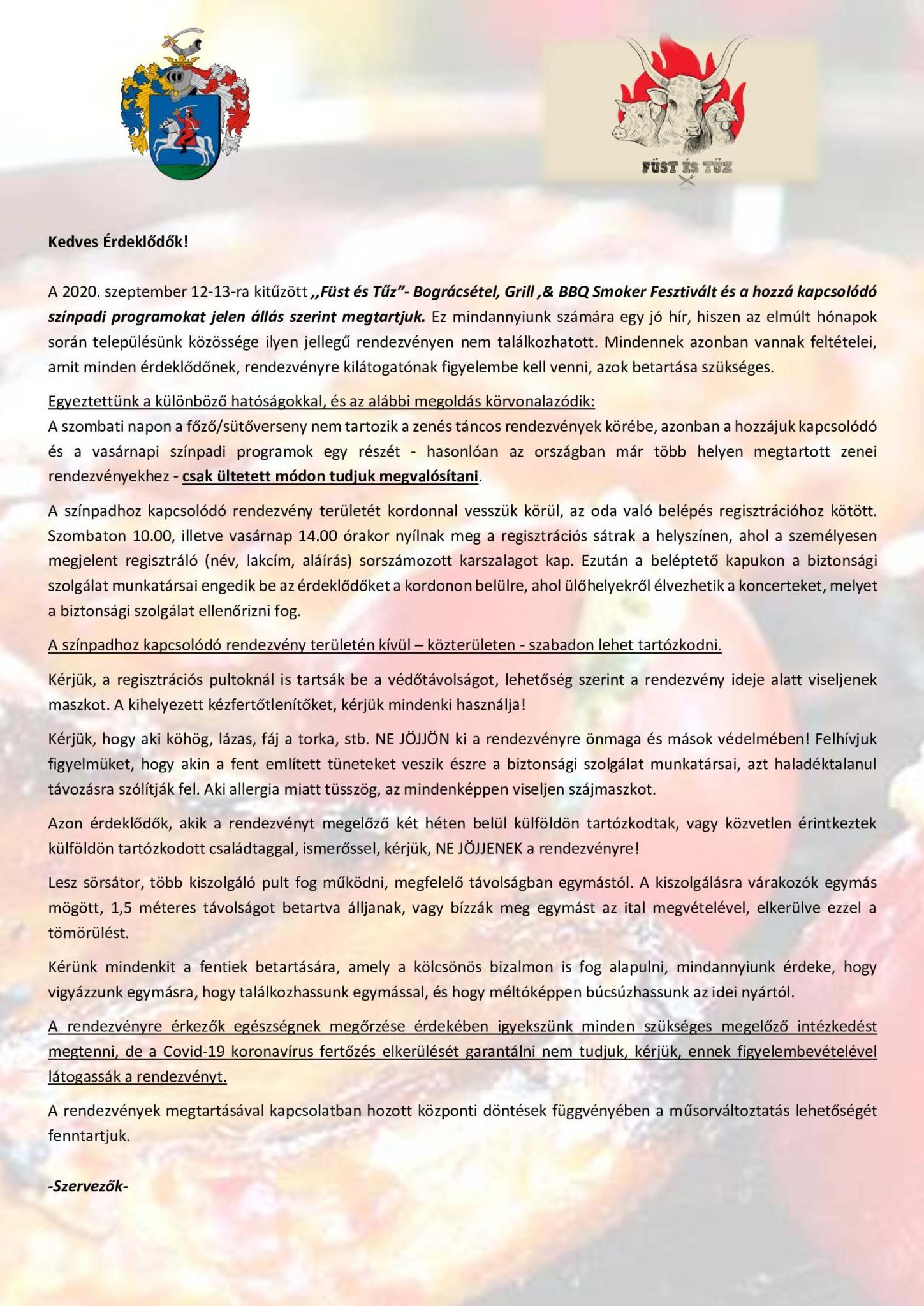 „Füst és Tűz”- Dévaványai Bográcsétel-, Grill &amp; BBQ Smoker Fesztivál