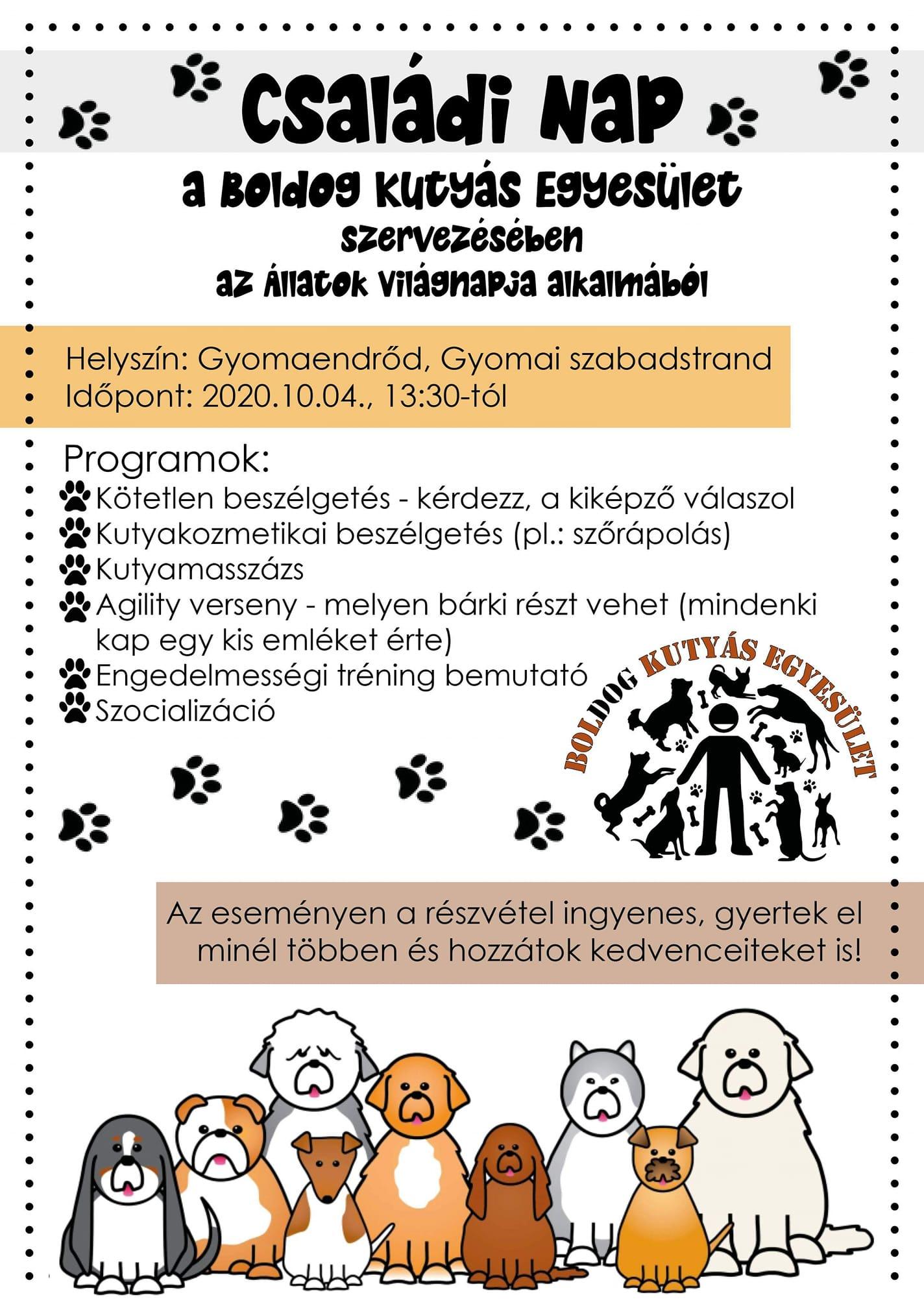 Családi Nap a Boldog Kutyás Egyesület szervezésében