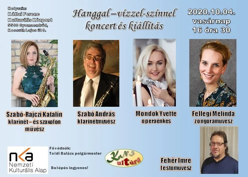 "Hanggal-vízzel-színnel" koncert és kiállítás