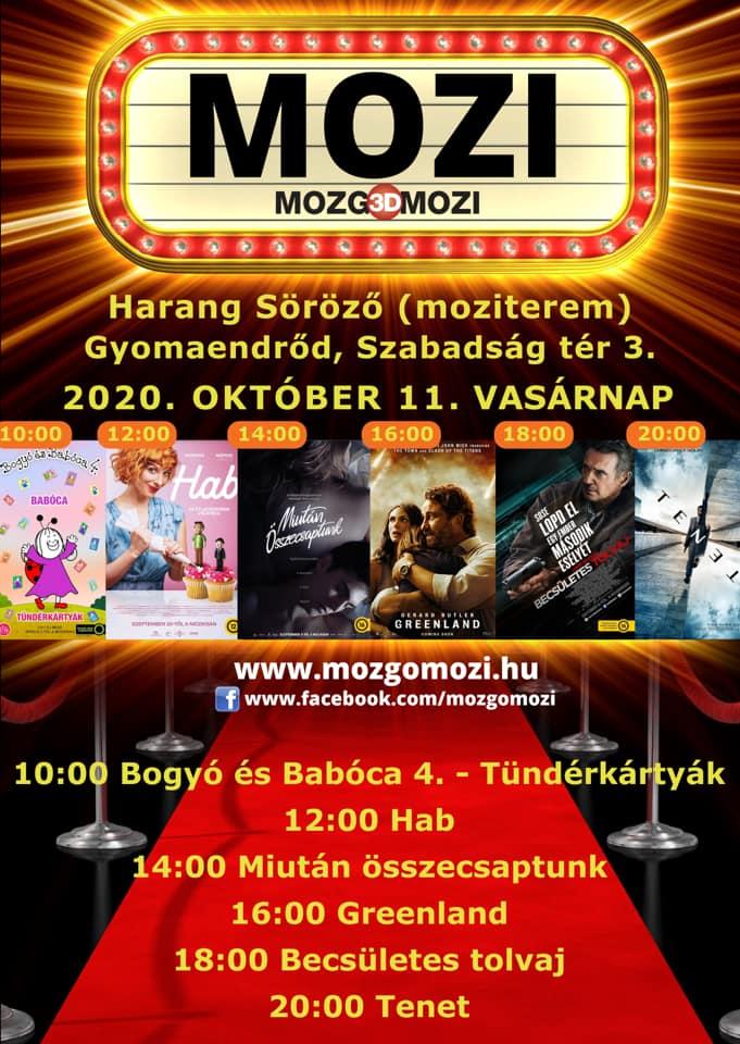 Mozgó(3D)Mozi - 2020 október