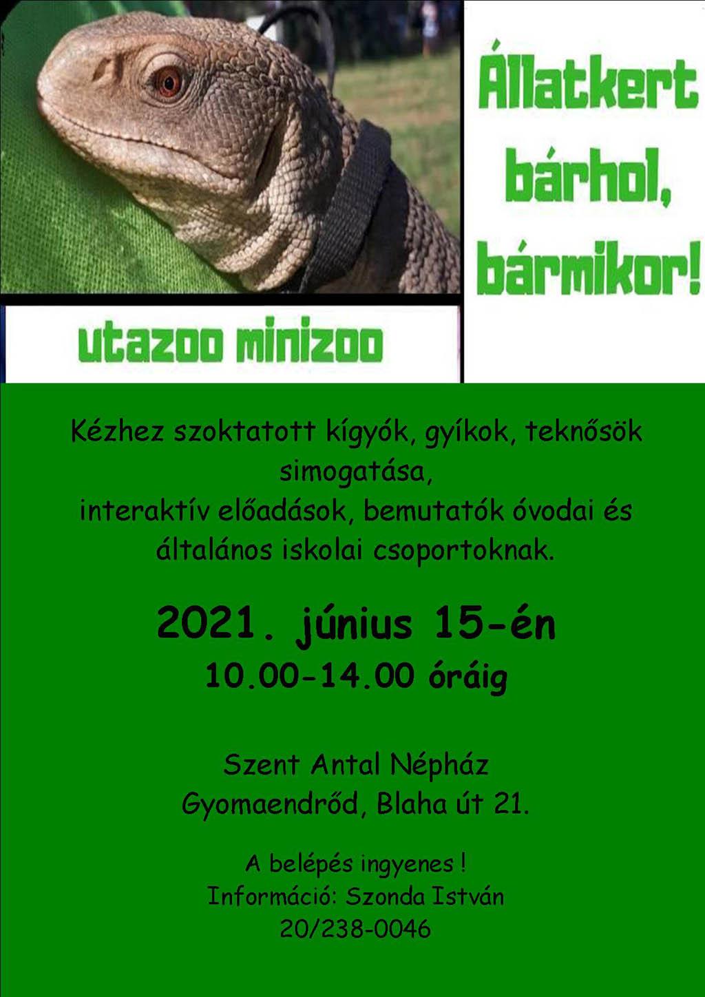 Utazoo minizoo - Állatkert bárhol, bármikor!
