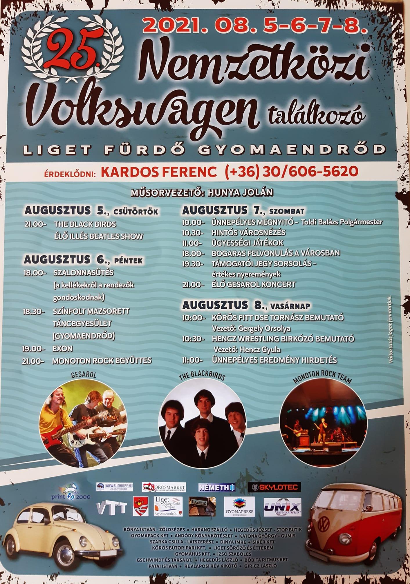 XXV. Nemzetközi Volkswagen "BOGÁR" Találkozó és Busz Party XXV. Nemzetközi Volkswagen "BOGÁR" Találkozó és Busz Party