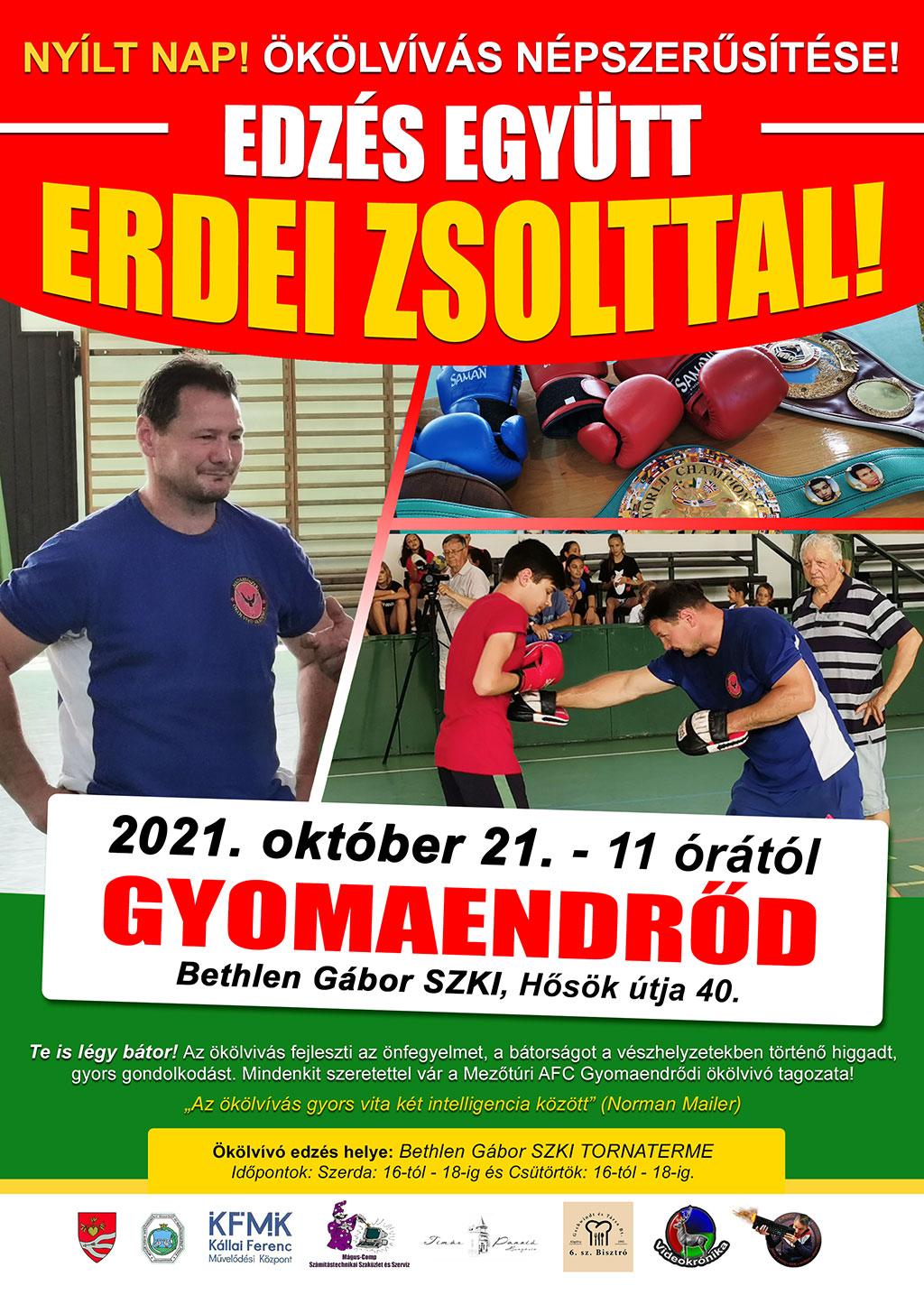 Edzés együtt Erdei Zsolttal! - Nyílt Nap! Ökölvívás népszerűsítése!