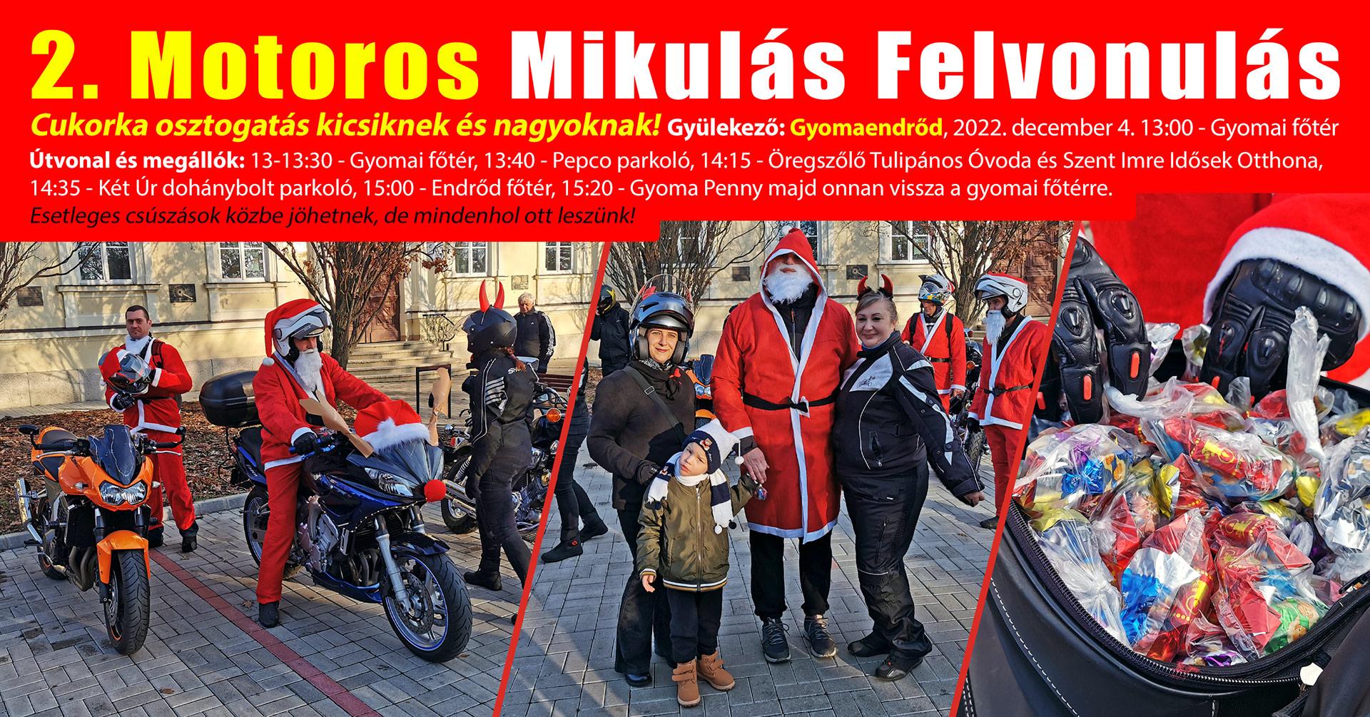 2. Motoros Mikulás Felvonulás