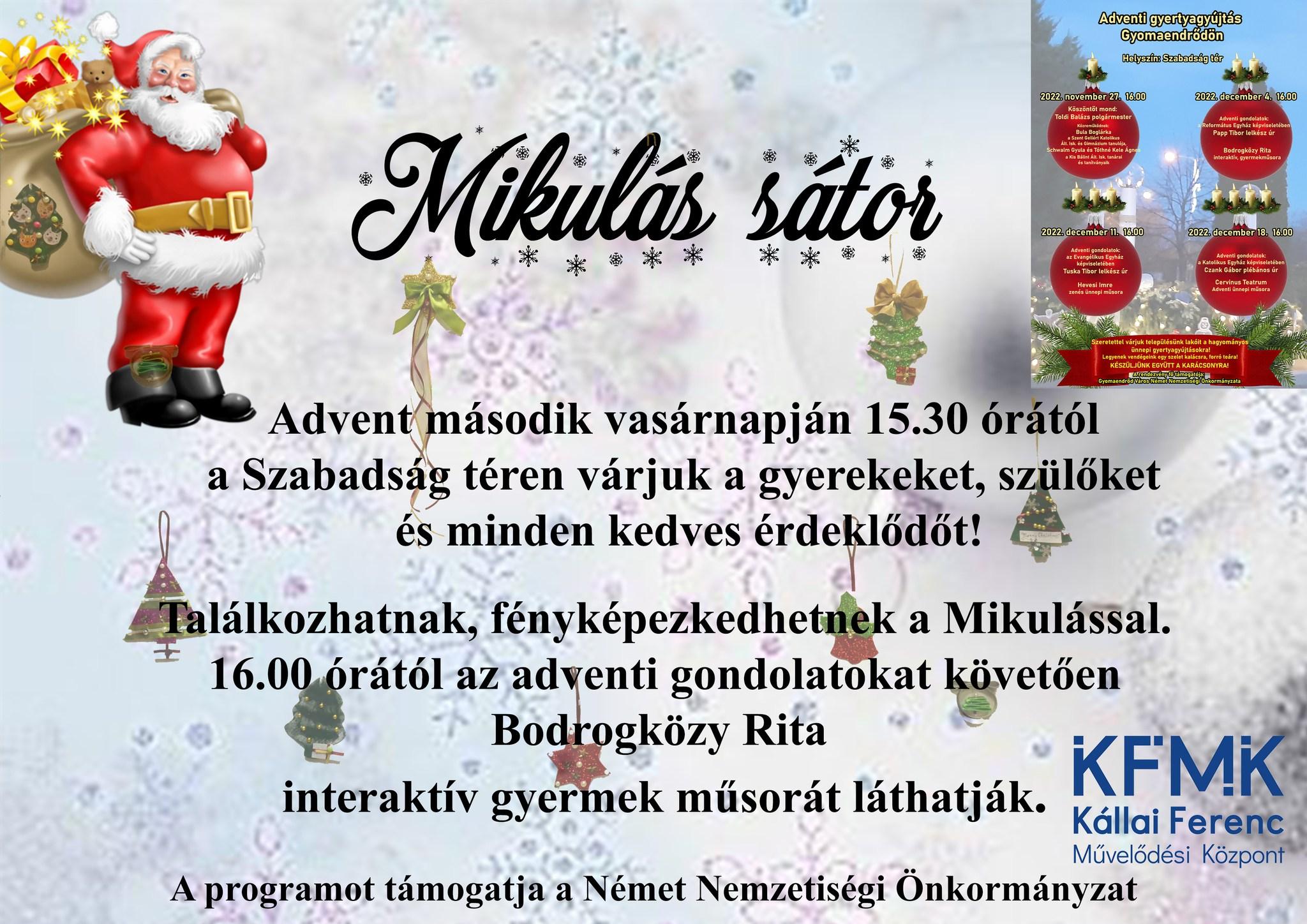 Mikulás sátor!
