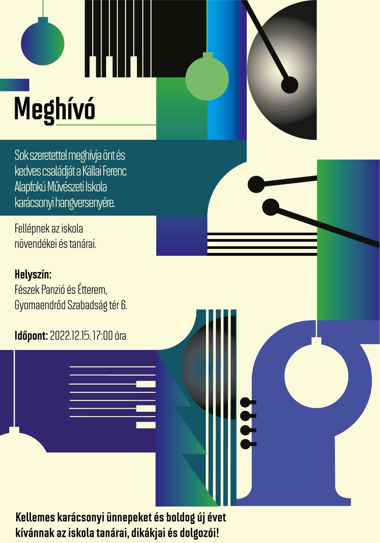 Kállai Ferenc Alapfokú Művészeti Iskola karácsonyi hangversenye