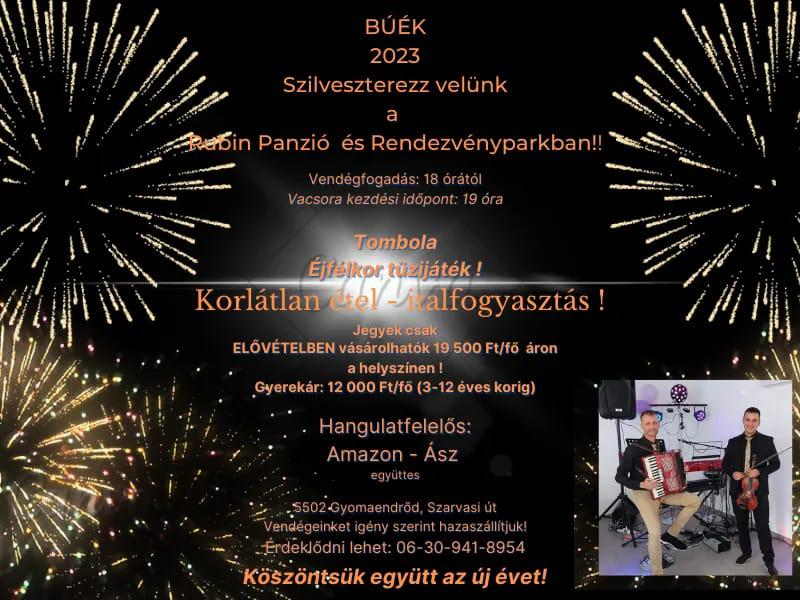 Szilveszter a Rubin Panzió és Rendezvényparkban