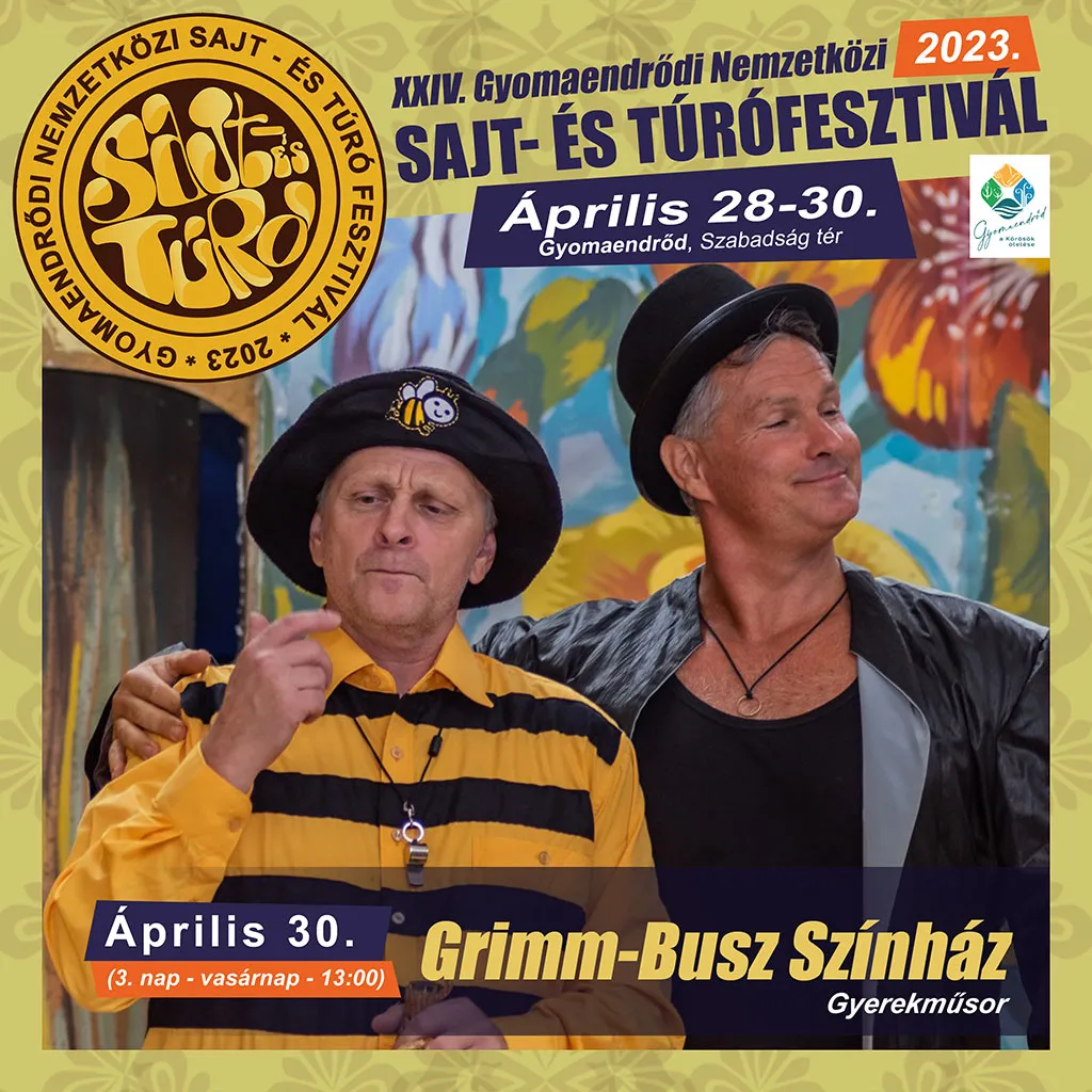 2023. április 30. (vasárnap) 13:00 - Grimm-Busz Színház gyermekműsora