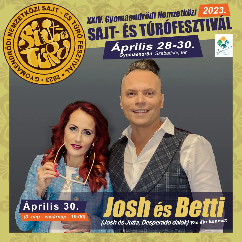 2023. április 30. (vasárnap) 19:00 - Josh és Betti (Josh és Jutta, Desperado dalok) (Kis élő koncert)