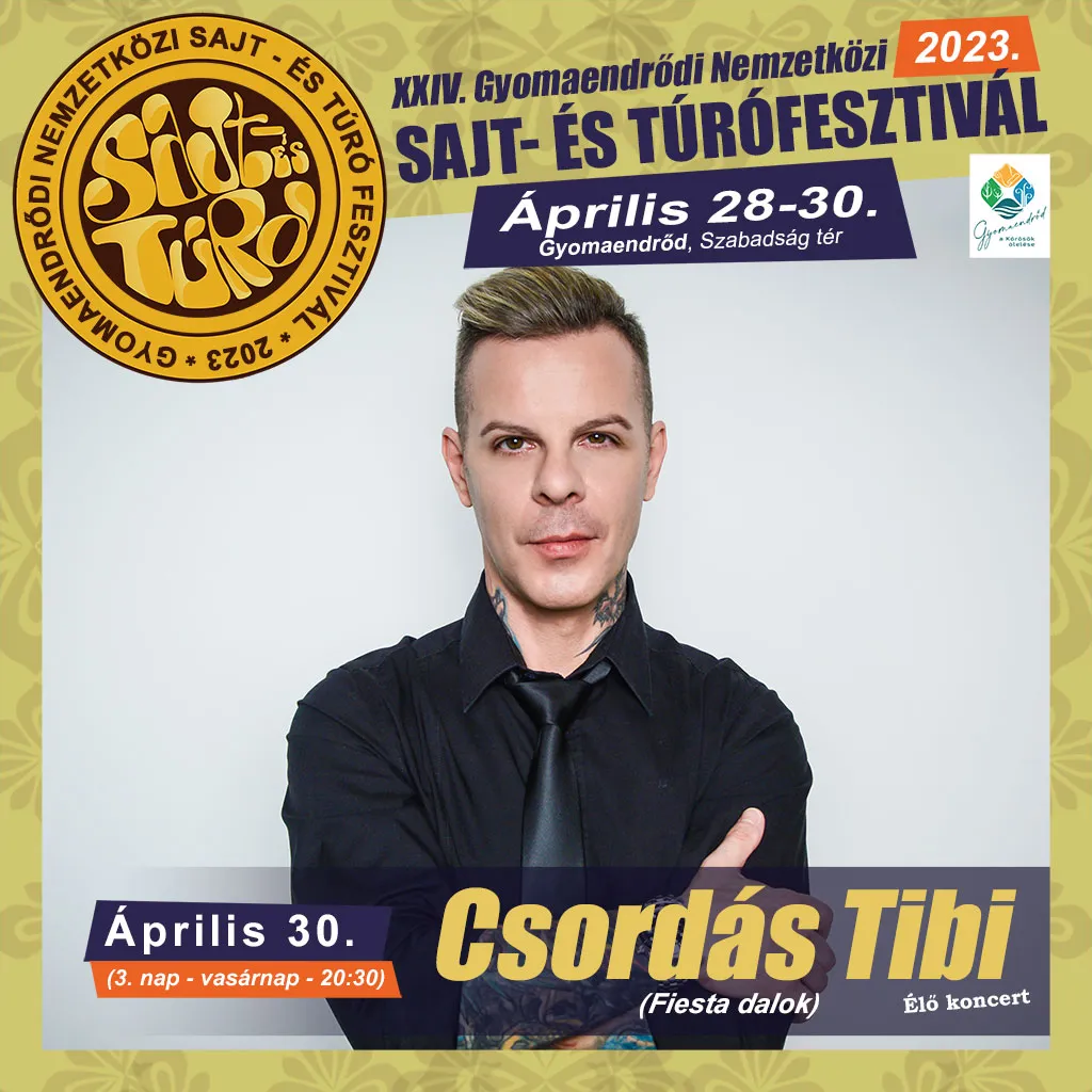 2023. április 30. (vasárnap) 20:30 - Csordás Tibi (Fiesta dalok) (Élő koncert)