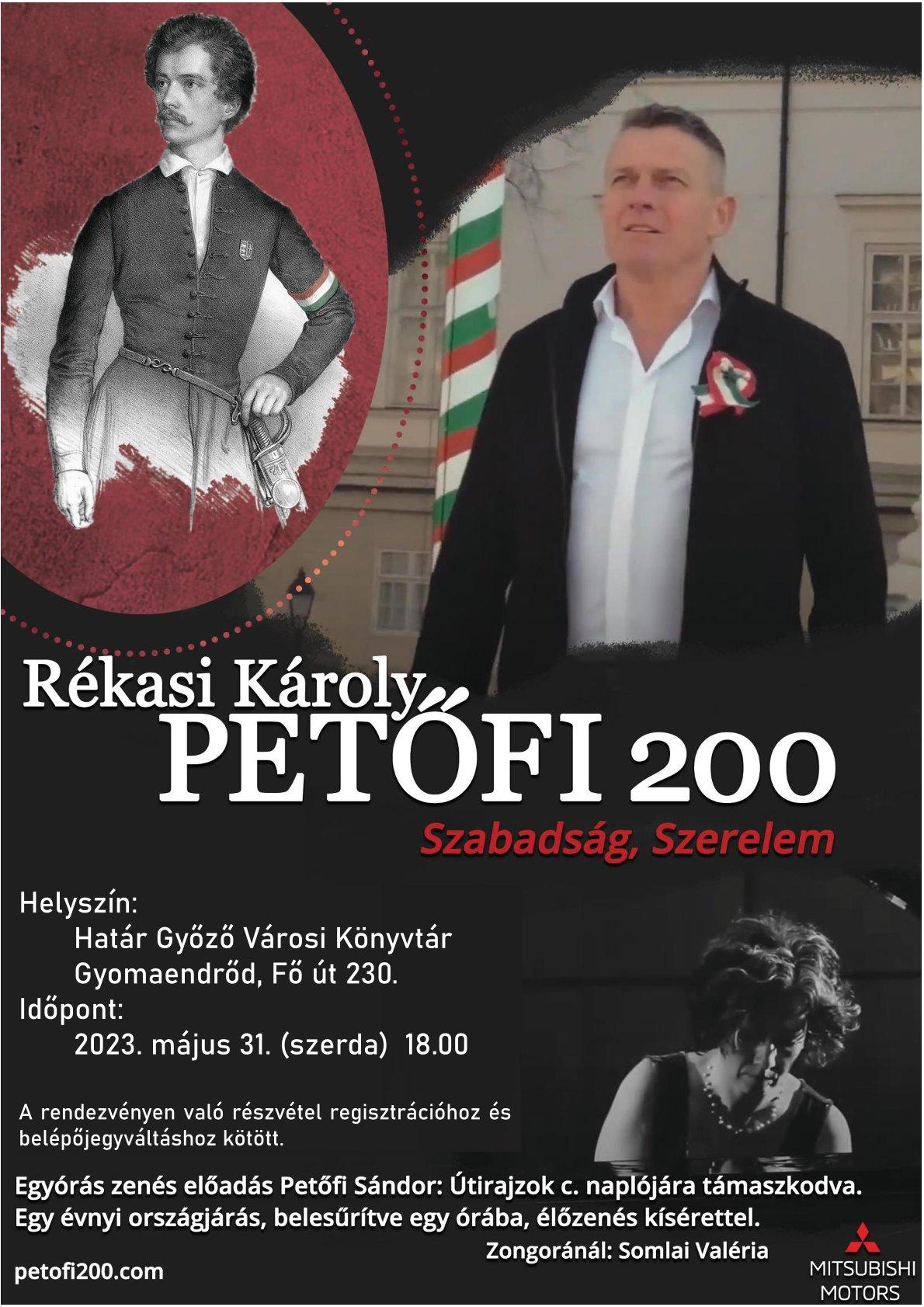 Petőfi 200 Rékasi Károly színművész előadói estje