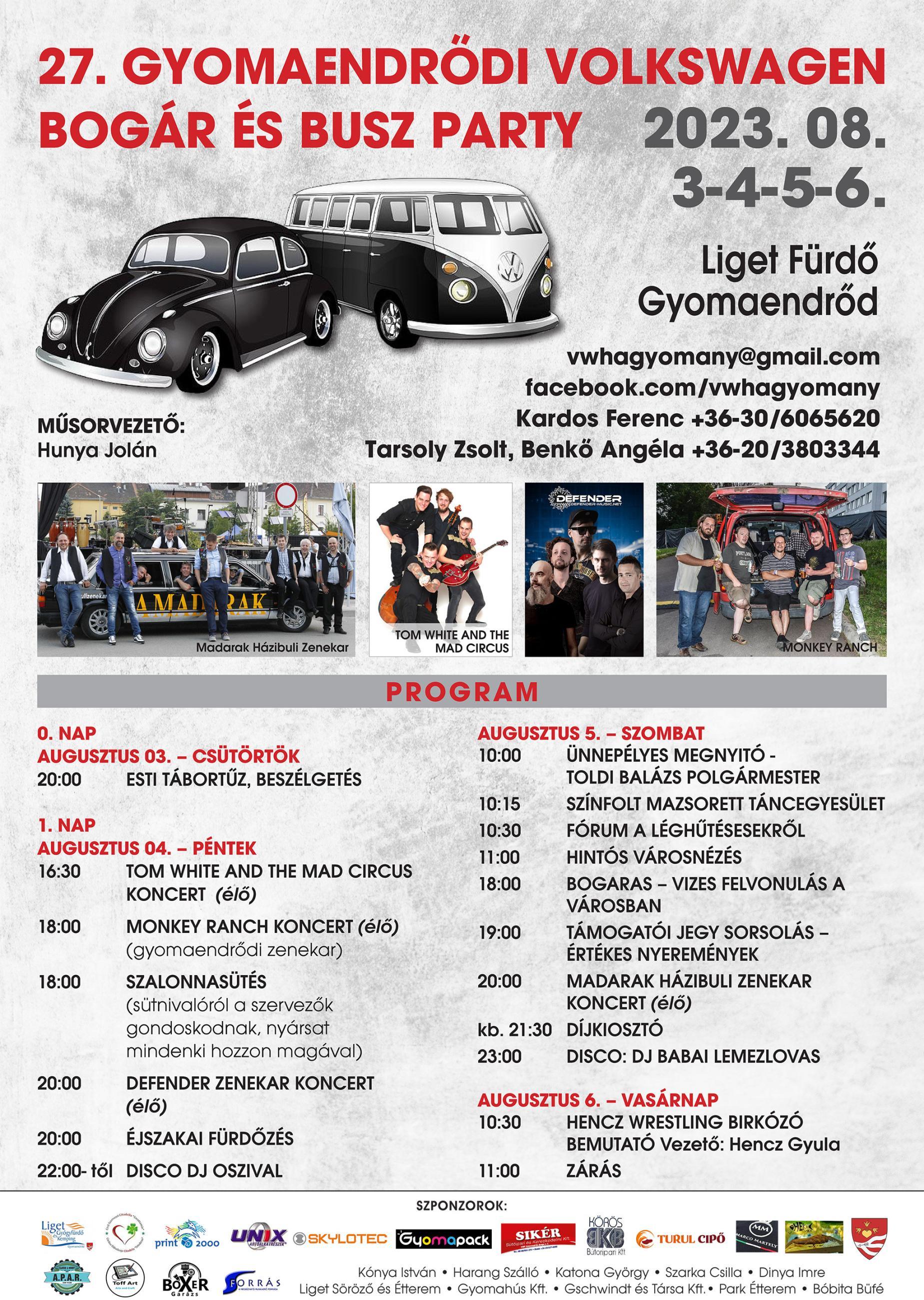 XXVII. Gyomaendrődi Volkswagen Bogár és Busz Party
