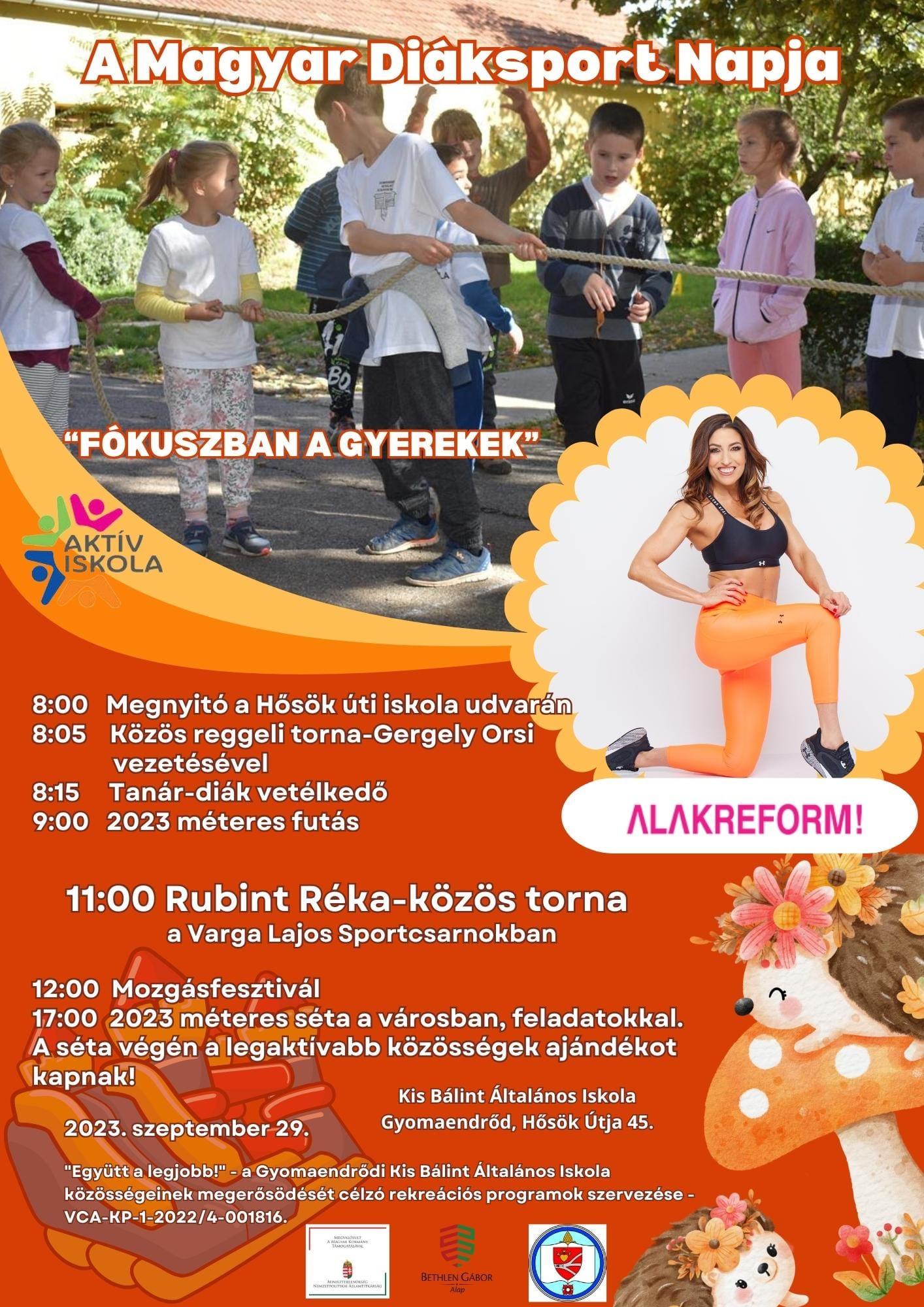 A Magyar Diáksport Napja - "Fókuszban a gyerekek"