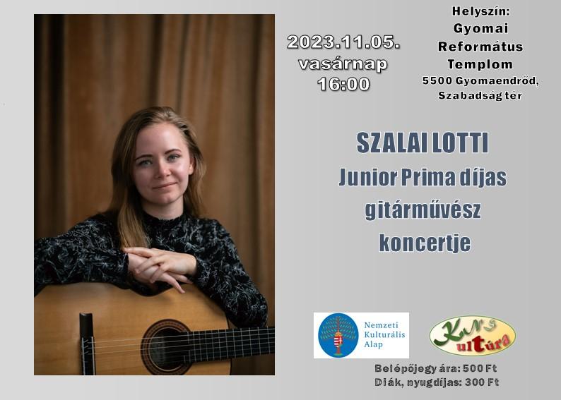 Szalai Lotti Junior Prima díjas gitárművész koncertje