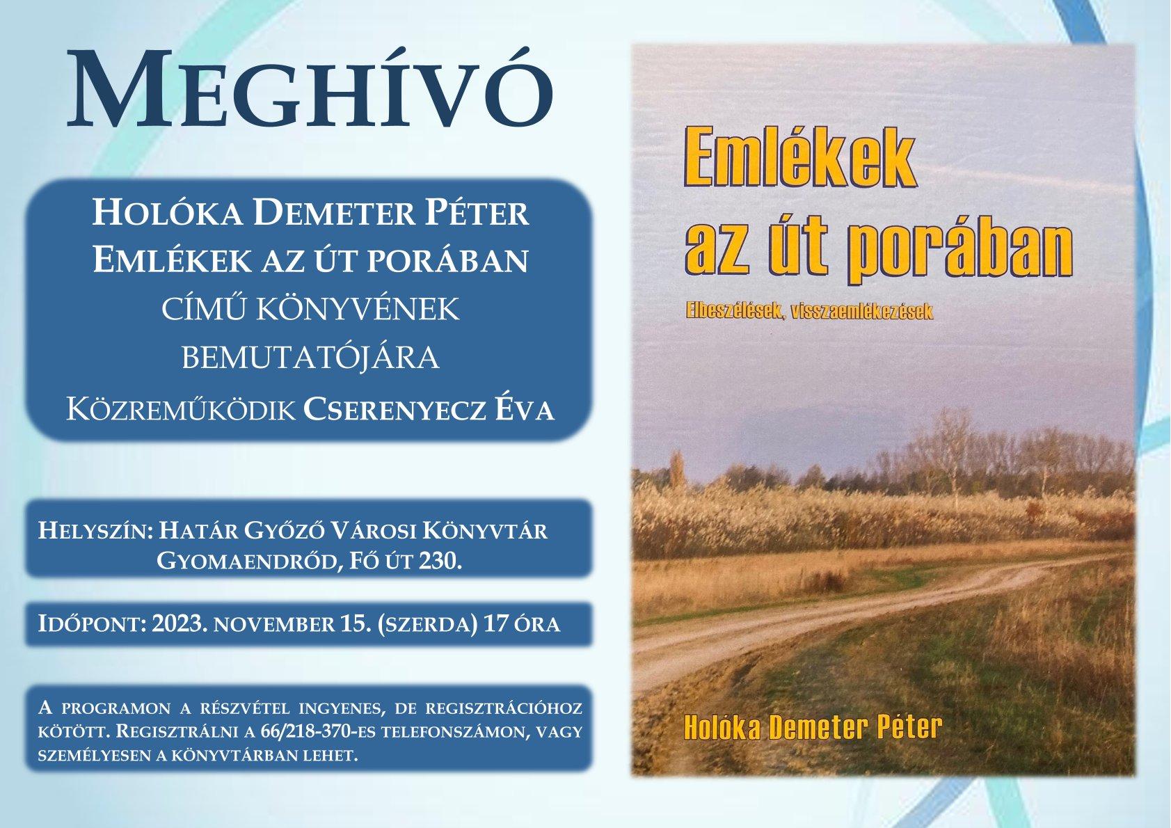 Emlékek az út porából könyvbemutató