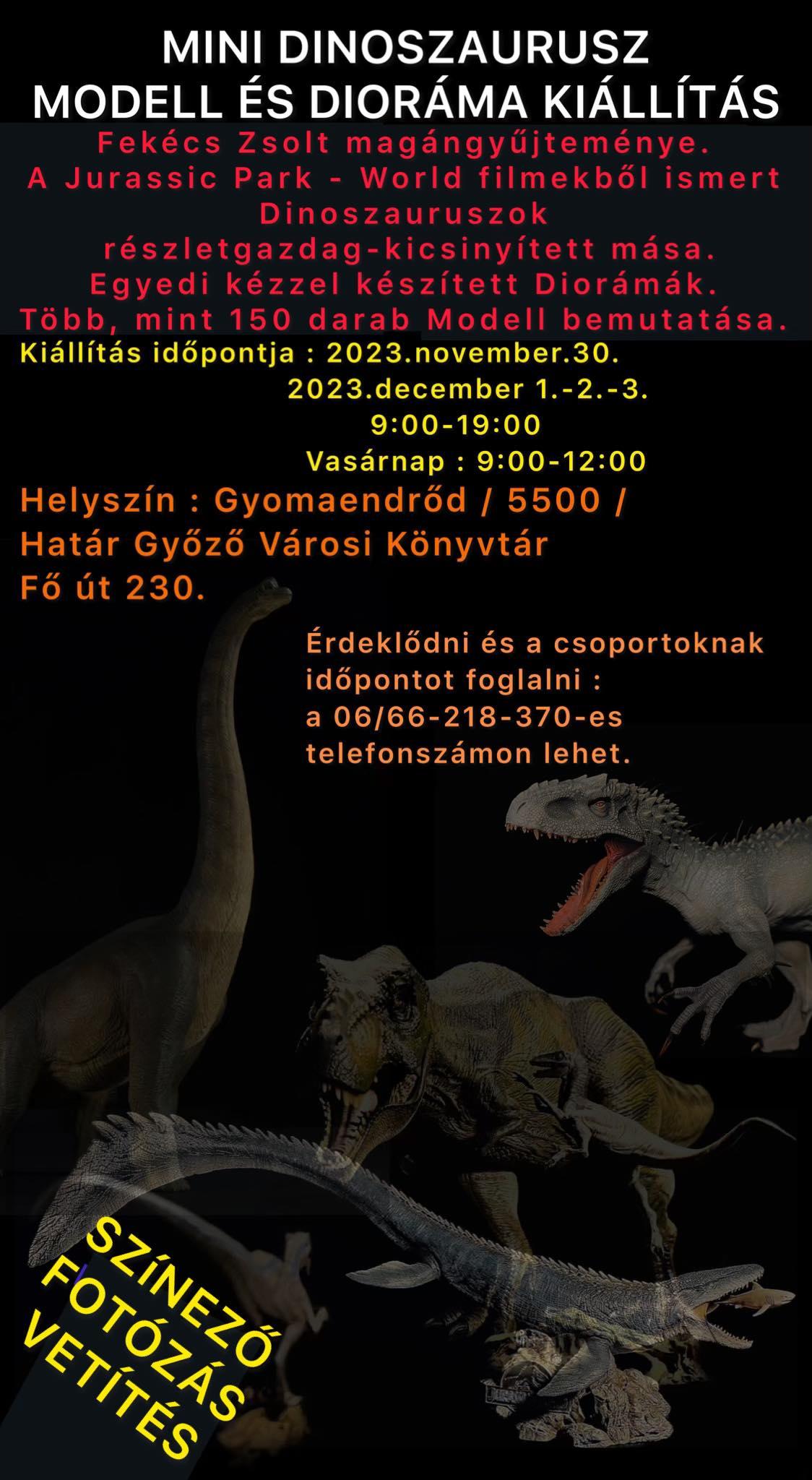 Mini dinoszaurusz modell és dioráma kiállítás Mini dinoszaurusz modell és dioráma kiállítás