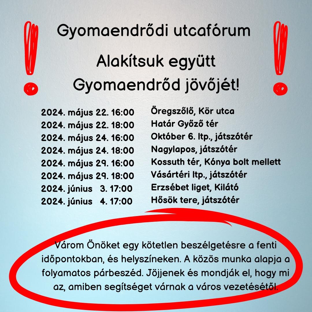 Gyomaendrődi utcafórum
