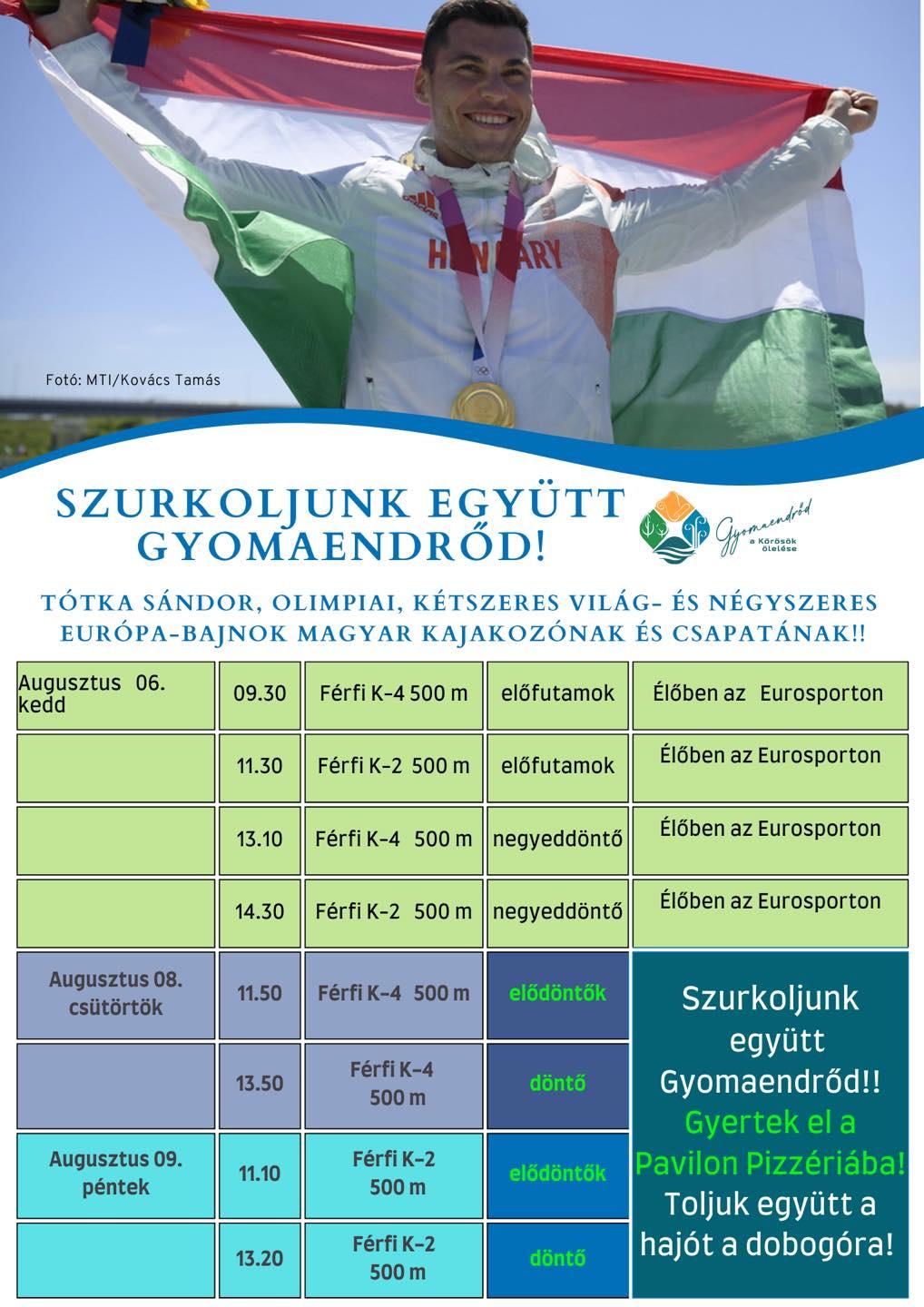 Szurkoljunk együtt Tótka Sándor kajakozónknak a párizsi olimpián!