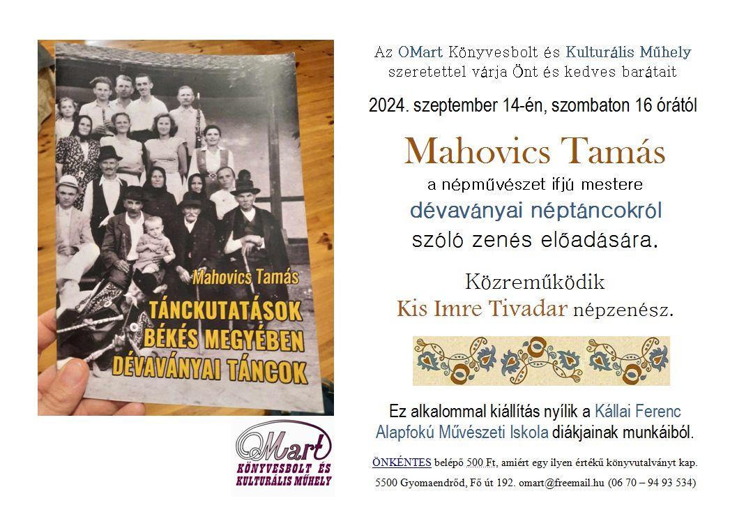 Mahovics Tamás előadása: Dévaványai táncok