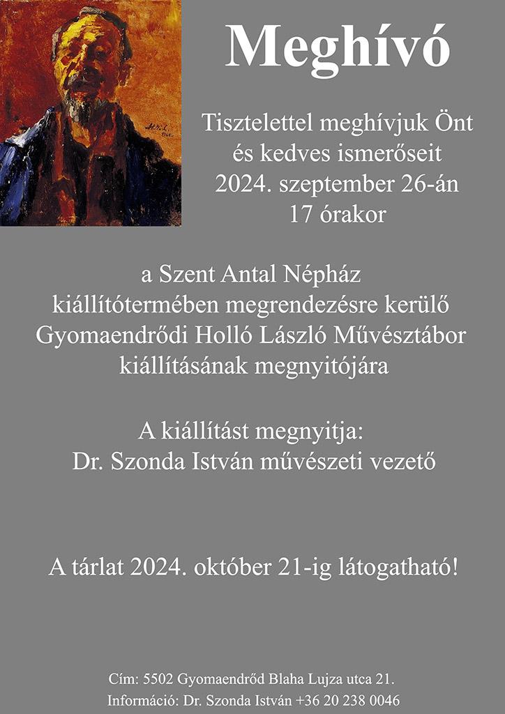 XVII. Gyomaendrődi Holló László Művésztábor kiállításának megnyitója