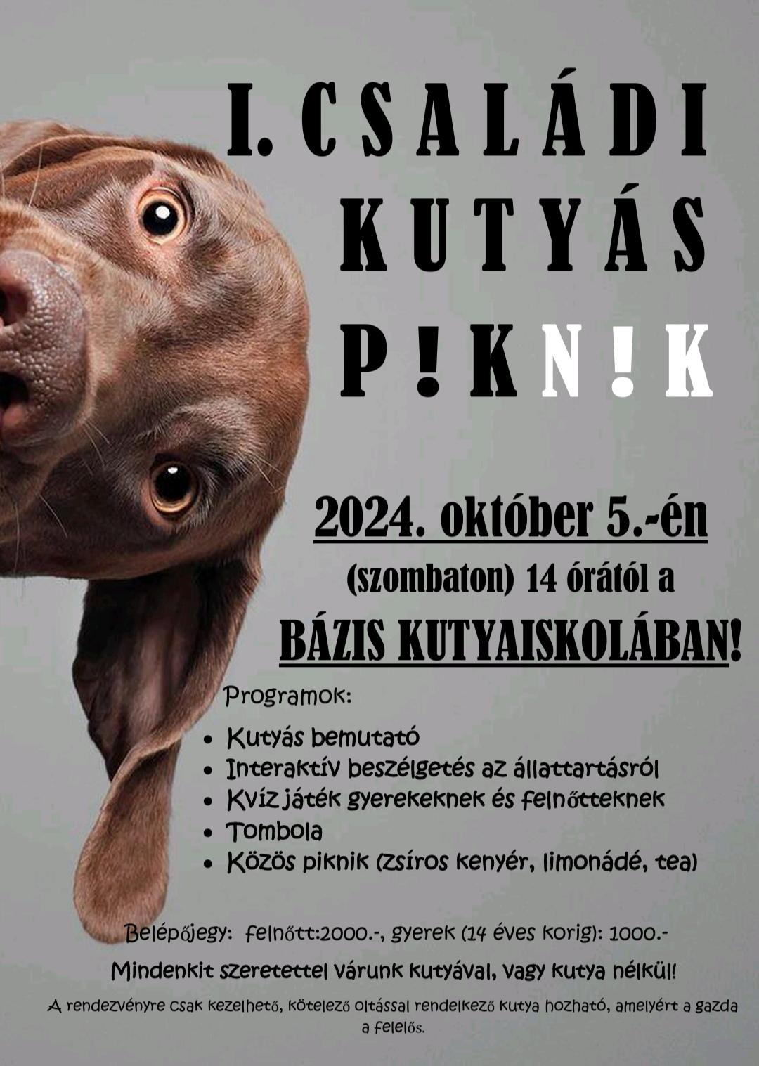 I. Családi kutyás piknik