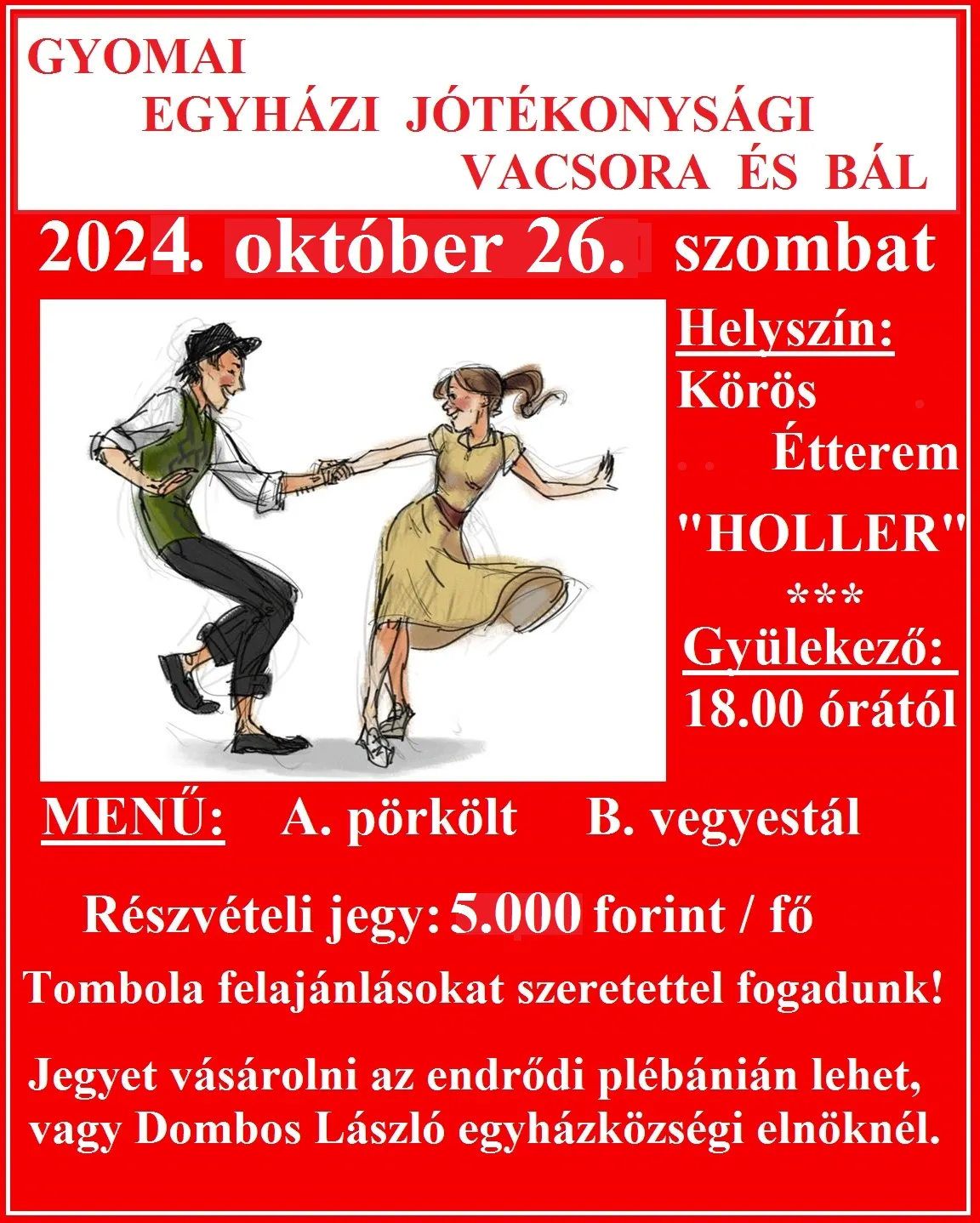 Gyomai Egyházi jótékonysági vacsora és bál