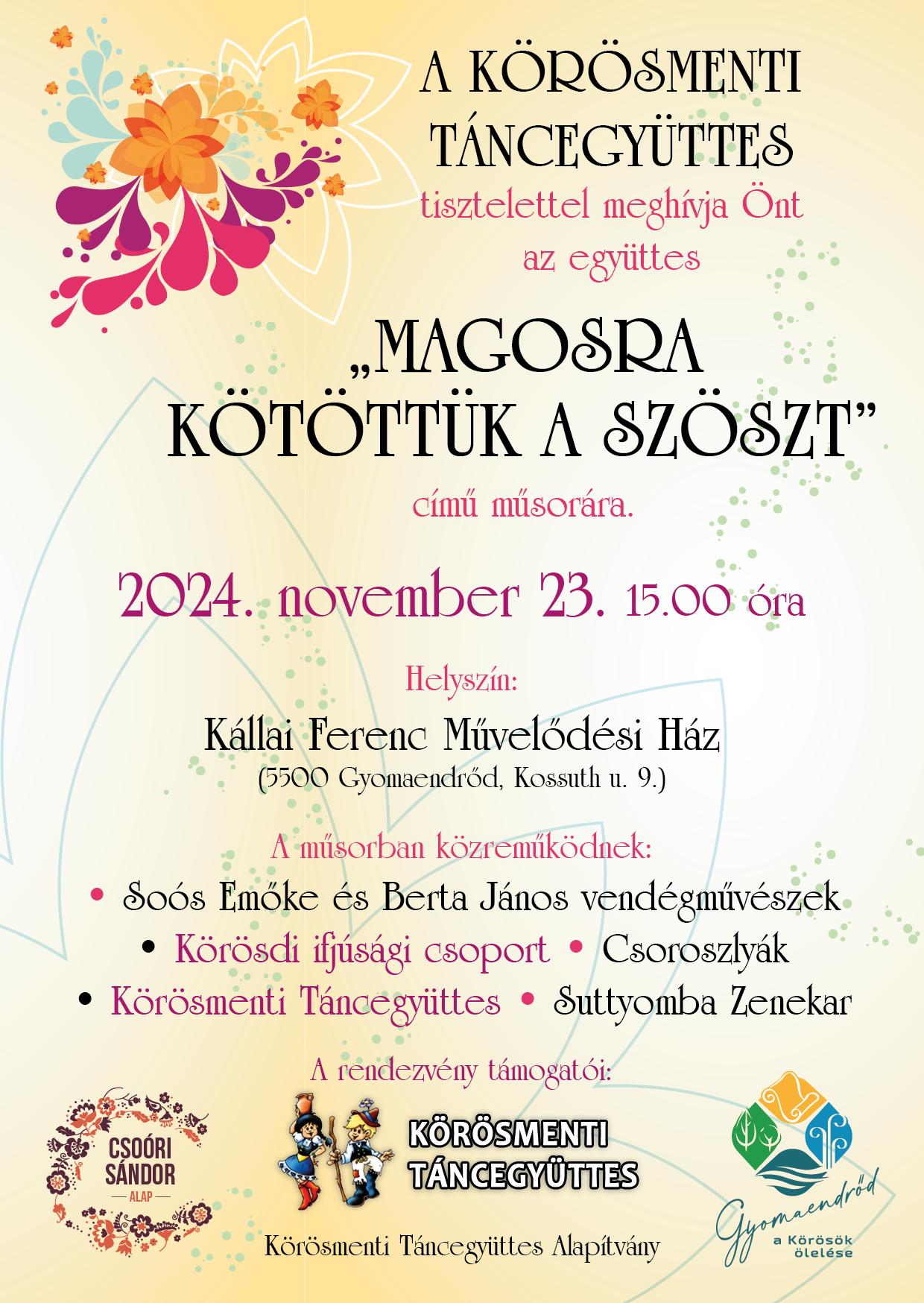 "Magosra kötöttük a szöszt" című műsor
