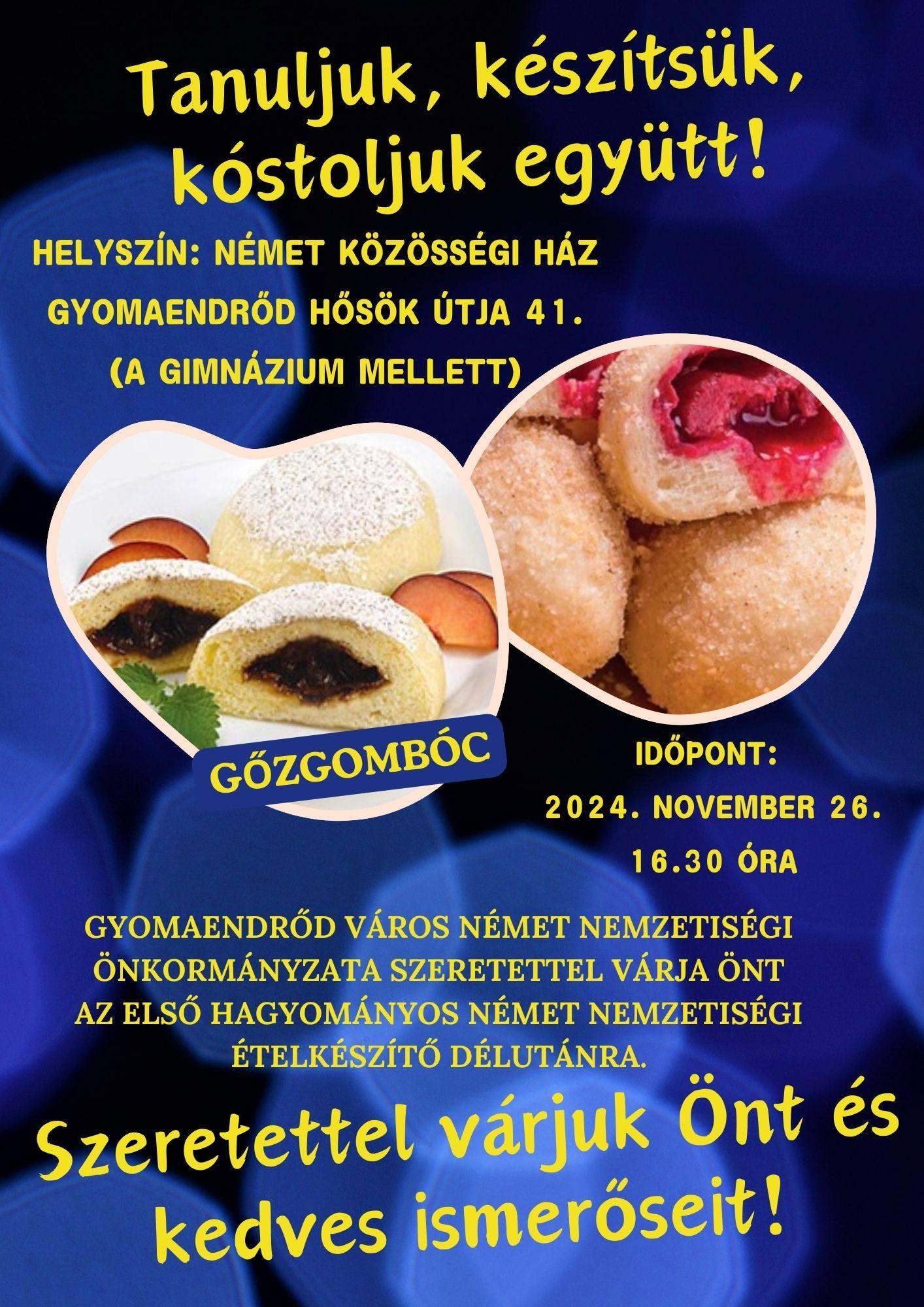 Tanuljuk, készítjük, kóstoljuk együtt!