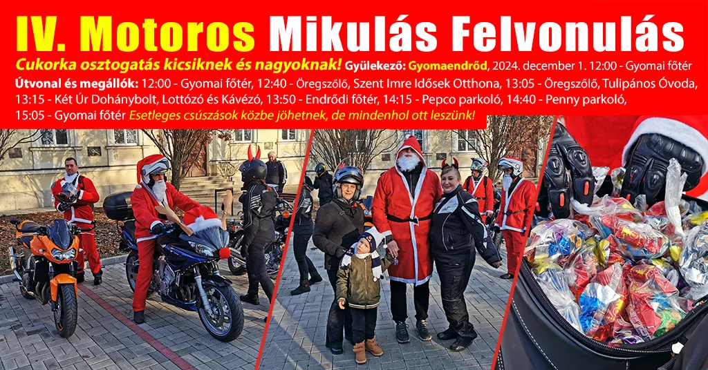 IV. Motoros Mikulás Felvonulás