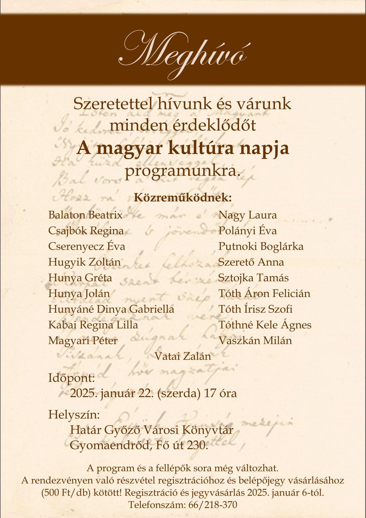 A magyar kultúra napja