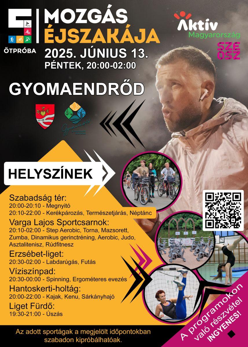 Mozgás Éjszakája 2025 - Gyomaendrőd