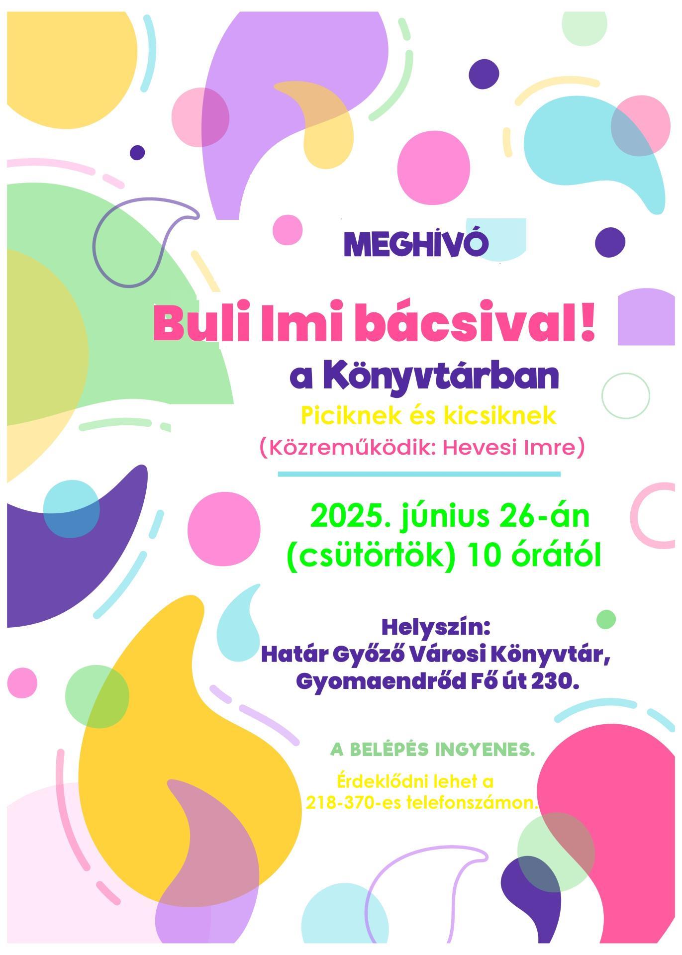 Buli Imi bácsival a könyvtárban