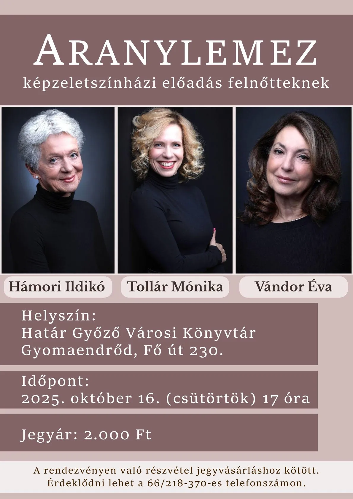 Aranylemez - Képzeletszínházi előadás felnőtteknek
