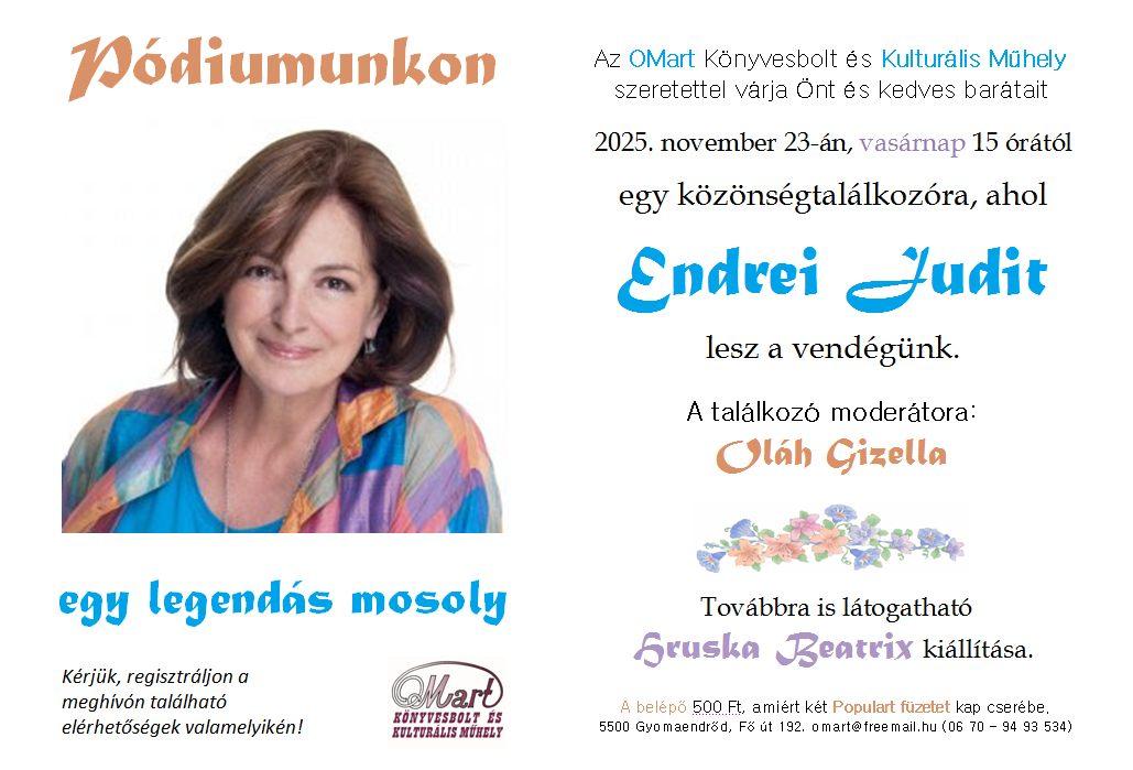 Találkozó Endrei Judittal Találkozó Endrei Judittal