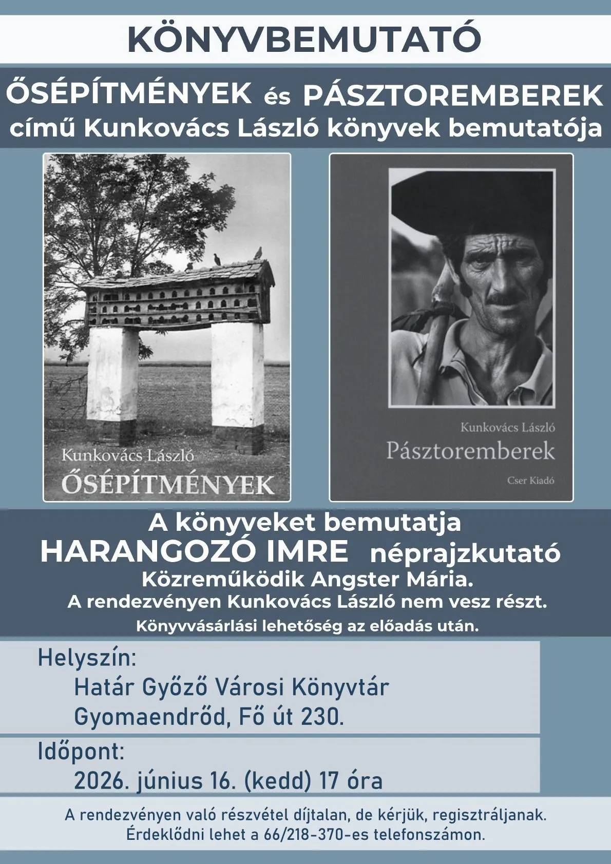 Kunkovács László könyveinek bemutatója