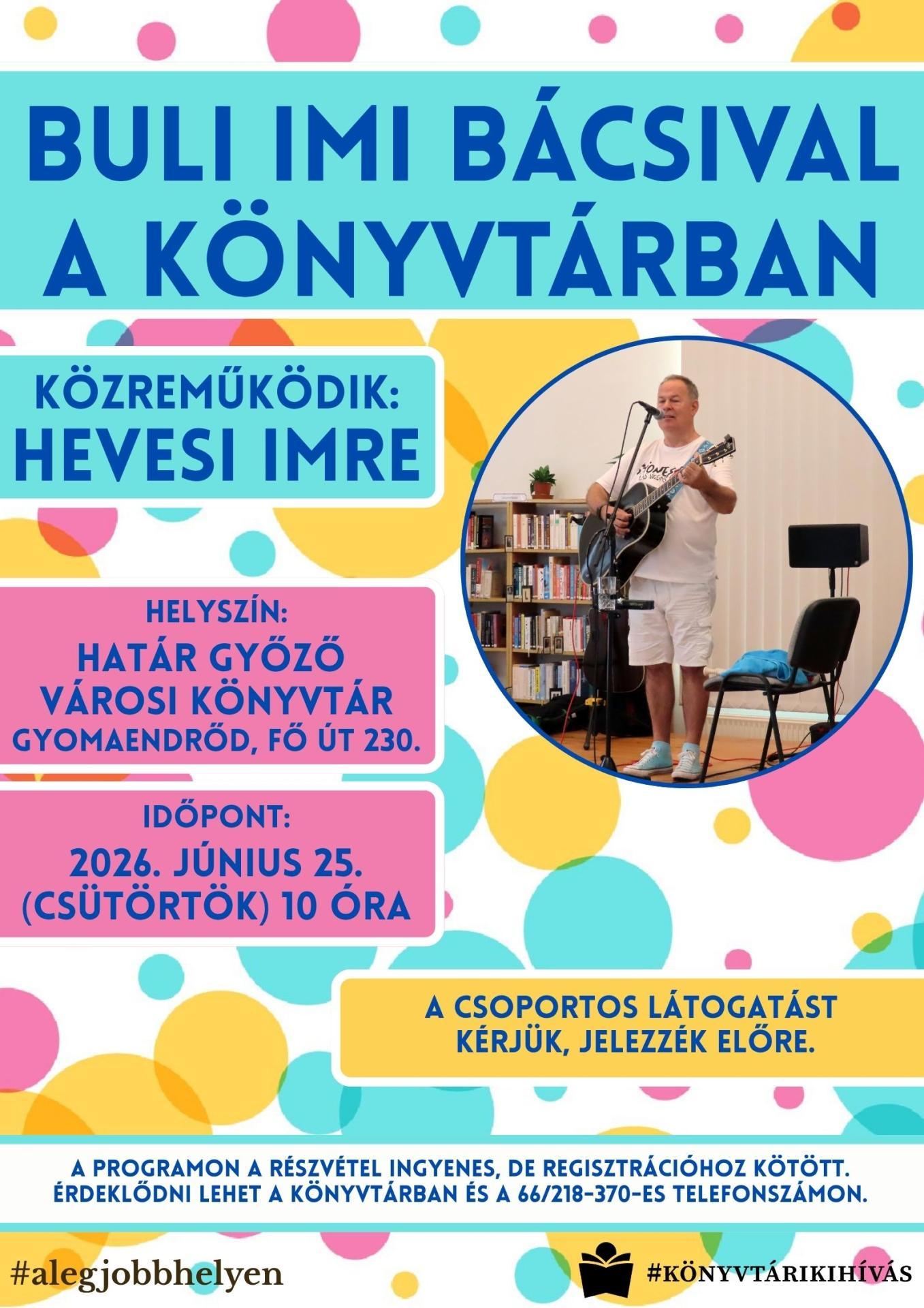 Buli Imi bácsival a könyvtárban