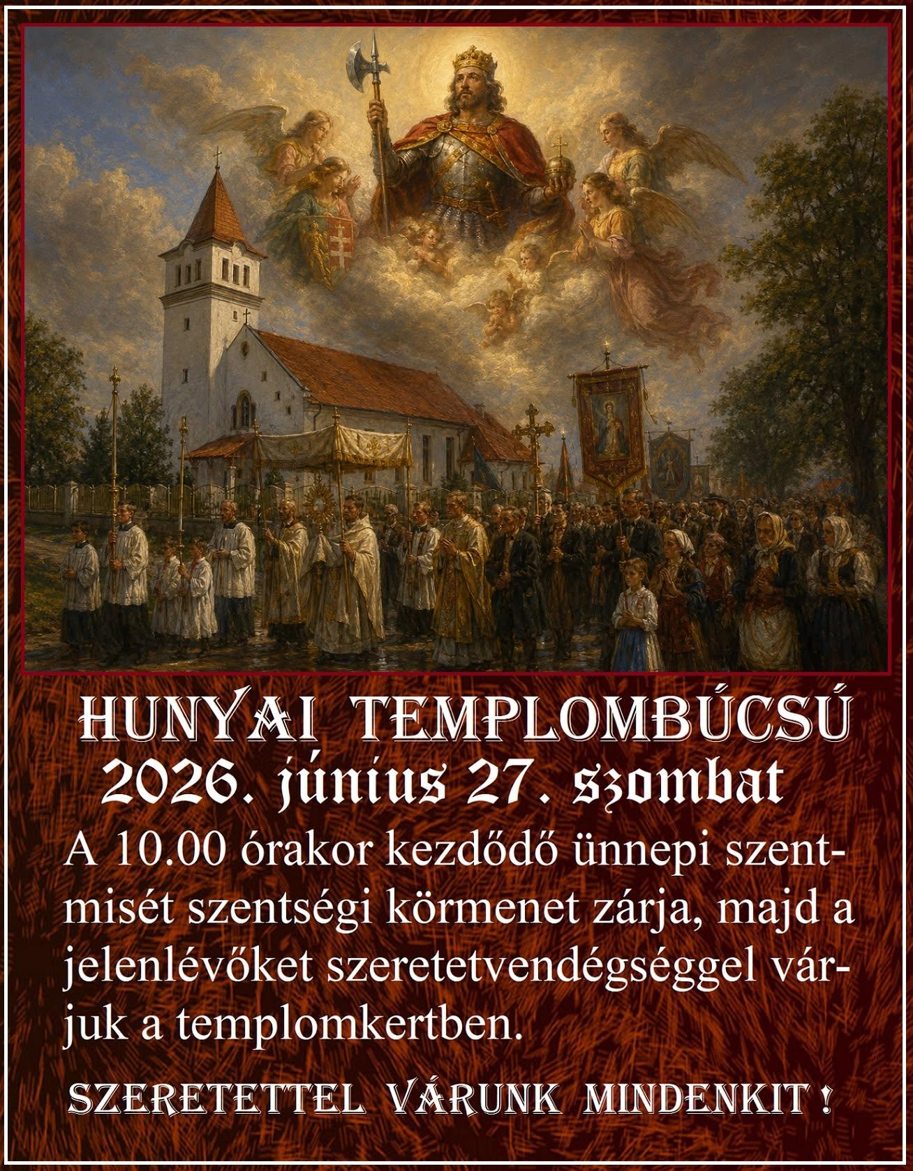 Gyalogos zarándoklat Hunyára 2026