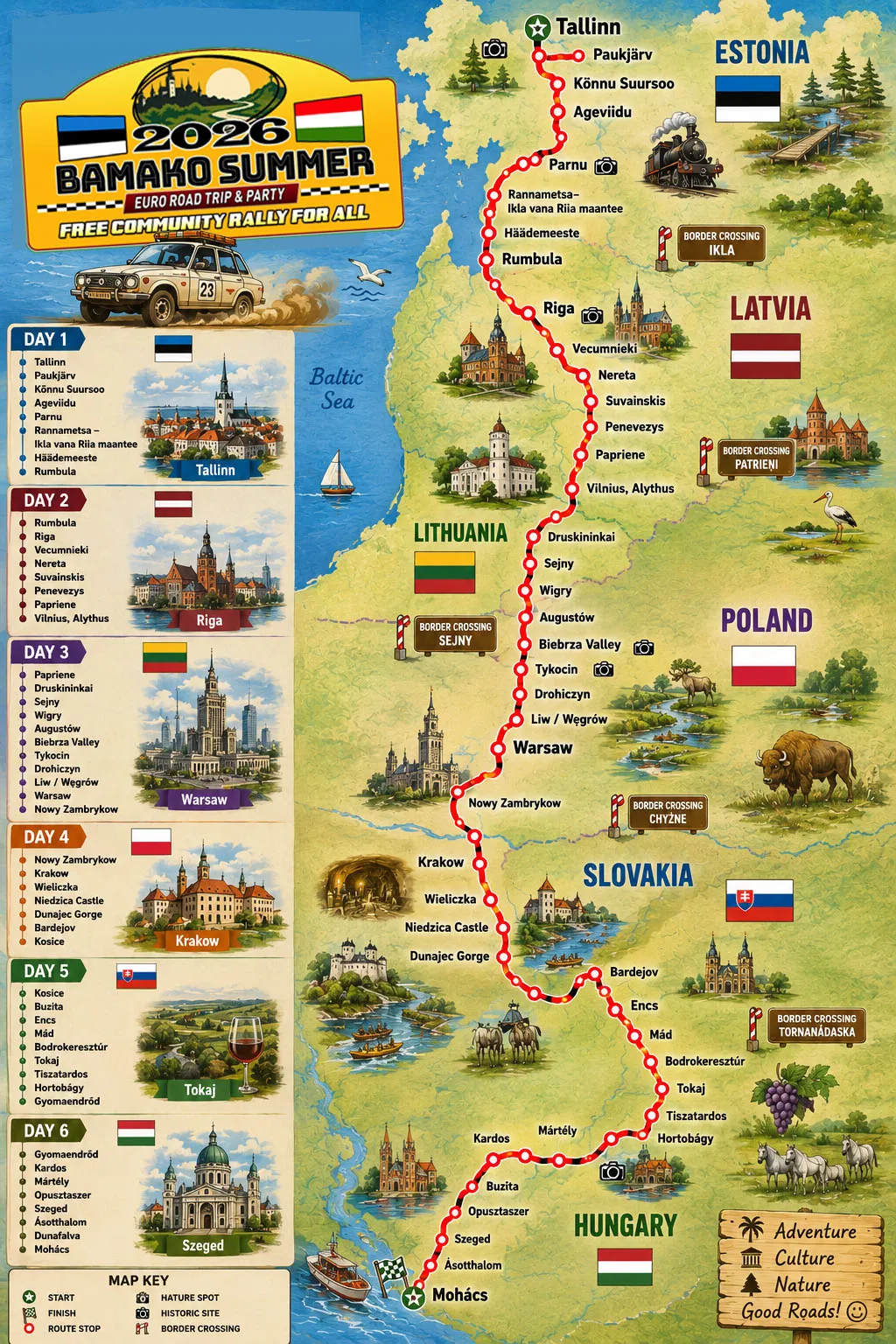 2026 Bamako Summer Euro Road Trip &amp; Party - Gyomaendrőd