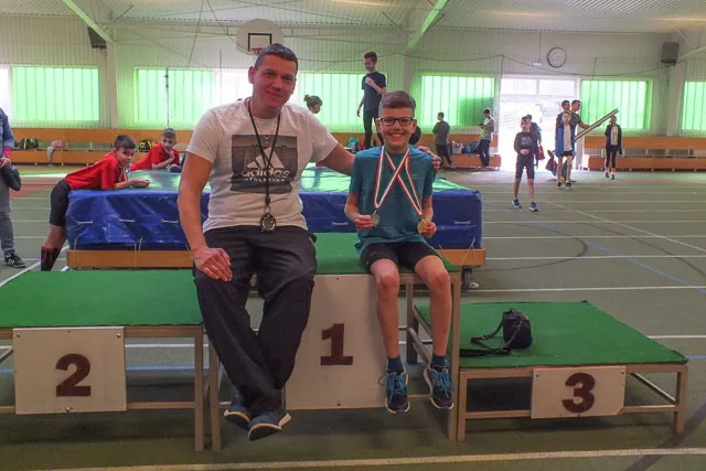 Vaszkán Milán újabb sikerei atlétikában - (A képen: Vaszkán Gábor és Vaszkán Milán)
