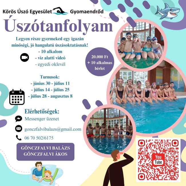 Úszótanfolyam, Körös Úszó Egyesület Gyomaendrőd