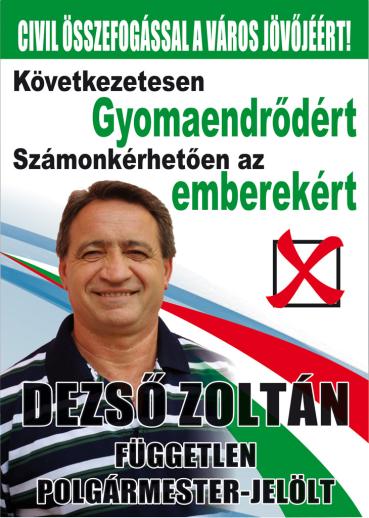 Dezső Zoltán független polgármester jelölt