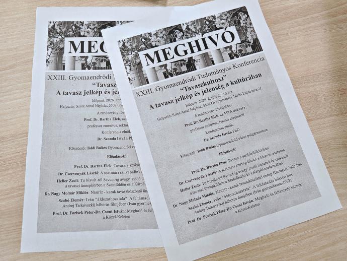 XXIII. Gyomaendrődi Néprajzi Konferencia - „Tavaszkultusz”