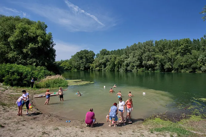 Public Beach on the Hármas Körös River at Gyomaendrőd