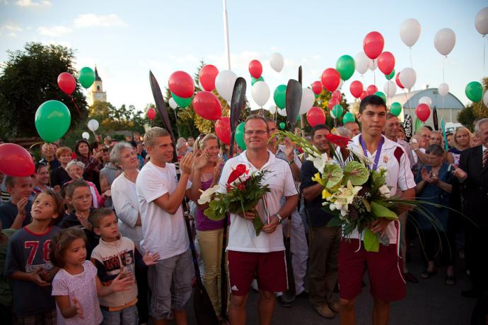 Olimpia bajnokunk, Tótka Sándor ünnepélyes fogadtatása