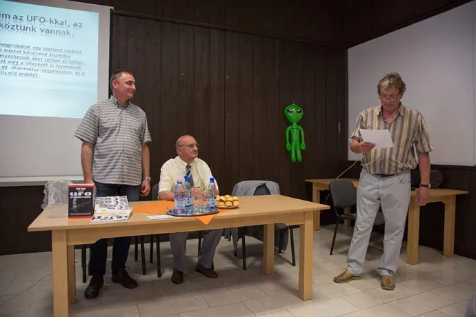 A Galaktika Baráti Kör vendége volt Knoll Gyula és Viszkok András - (A képen: Viszkok András, Knoll Gyula, Gál Imre)